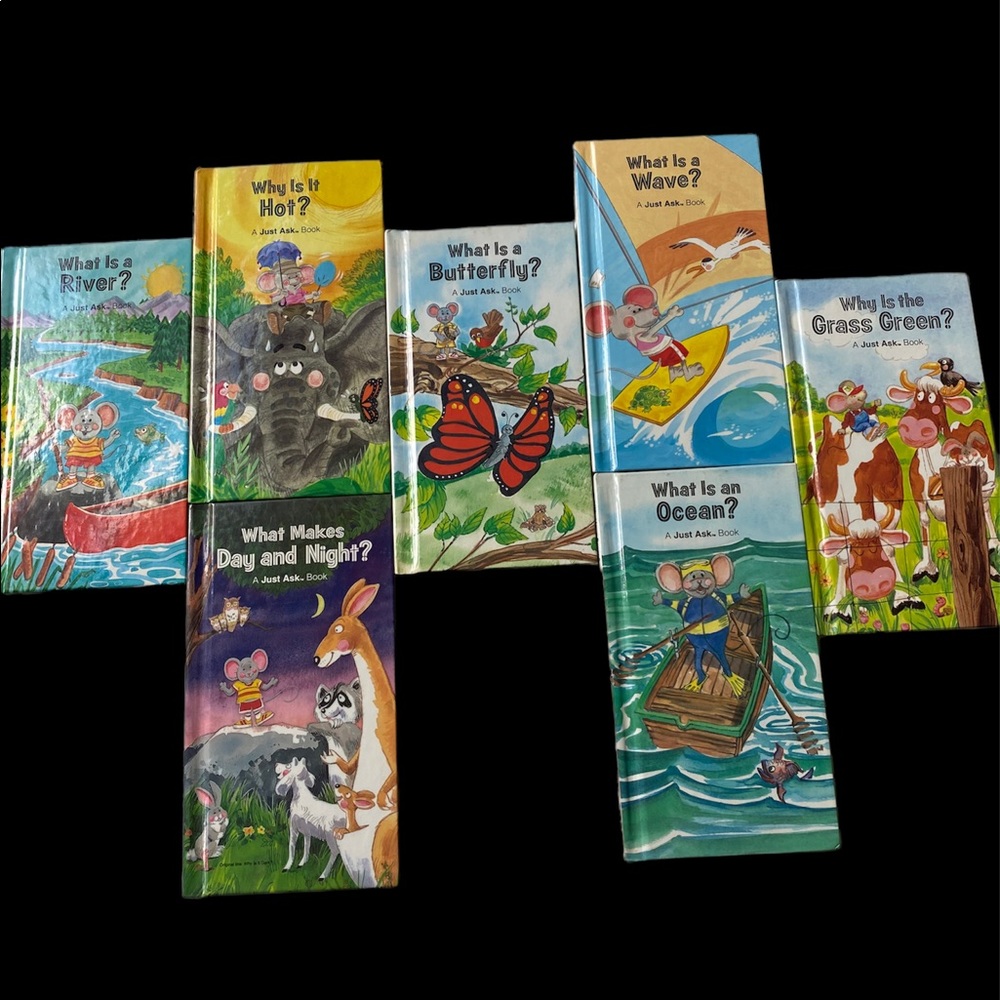 The Just Ask  series from weekly reader books, set of 7 ,1986